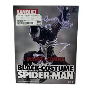 Marvel Comics Luminasta Black Costume Spider-Man Figure Sega New